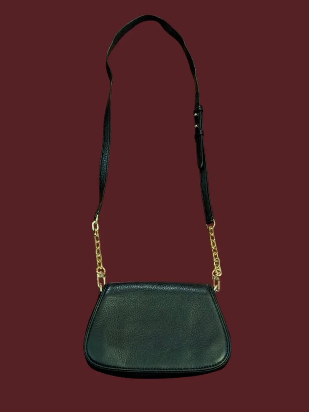 Tory Burch Mini Britten Black Leather Gold Hardware Crossbody 20cm X 2cm X 14cm